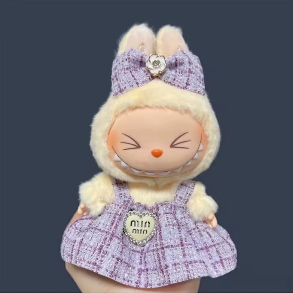 🎁🎁Labubu Purple Dress With Hair Bow🎁🎁